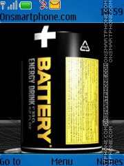 Battery energy drink es el tema de pantalla