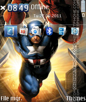 Superhero Captain America 02 es el tema de pantalla