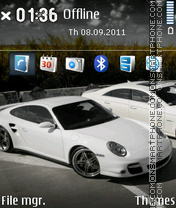 White Porsche tema screenshot
