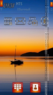 Sunset At Sea 01 tema screenshot