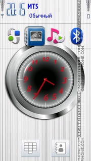 Analogue Grey Clock tema screenshot