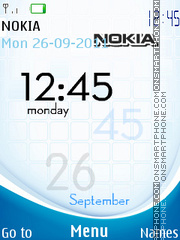 Nokia Clock 12 theme screenshot