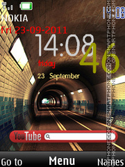 Tunnel Clock tema screenshot