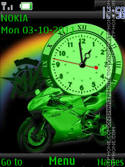 Moto Green By ROMB39 es el tema de pantalla