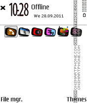 White Black 01 tema screenshot