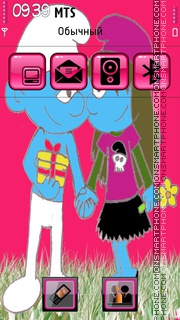 Cute Smurf Lovers es el tema de pantalla