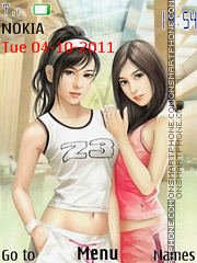 Anime Girls Theme tema screenshot