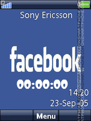 Capture d'écran Facebook Clock thème