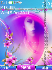 Pink blue theme tema screenshot