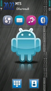 Blue Android Hd es el tema de pantalla