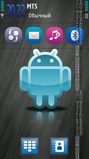 Скриншот темы Blue Android Hd