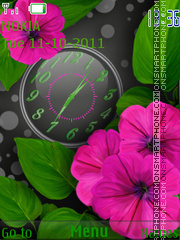 Pink flowers tema screenshot