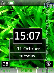 Nature Htc Clock tema screenshot
