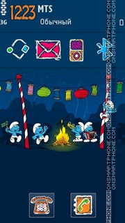 Smurfs Party tema screenshot