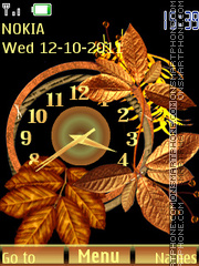 Autumn Clock tema screenshot