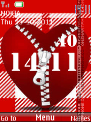 Heart Clock 05 tema screenshot