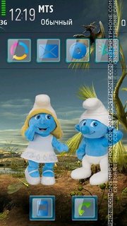 Smurfs Cartoon tema screenshot