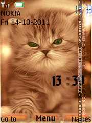 Cat Clock tema screenshot