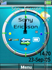 Sony Ericsson Clock 03 tema screenshot