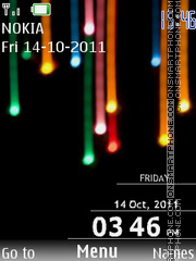 Nature Clock Blue tema screenshot