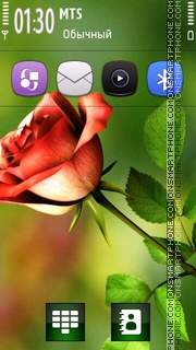 Beautiful Rose Theme es el tema de pantalla