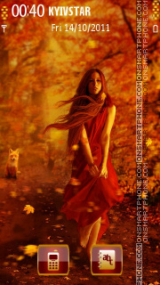 Capture d'écran Autumn Girl thème