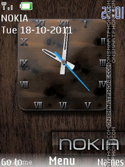 Wood Clock es el tema de pantalla