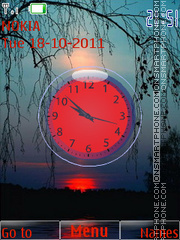 Evening Clock tema screenshot