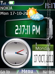 Dual Clock 02 tema screenshot