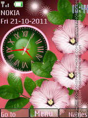 Pink Flowers tema screenshot