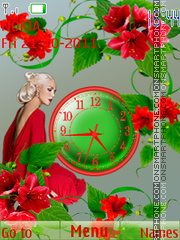 Red flowers tema screenshot