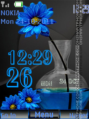 Blue flower (AR) theme screenshot