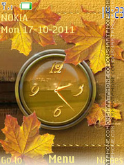 Скриншот темы Autumn Clock 03