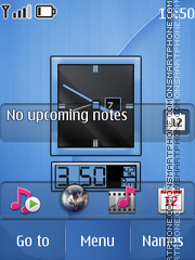 Blue Clock 04 tema screenshot