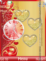 Gold Heart tema screenshot