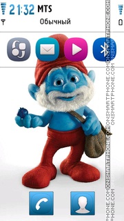 Скриншот темы Smurf Papa