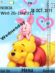 Winnie Clock 01 tema screenshot