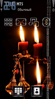 Скриншот темы Christmas Candles 02