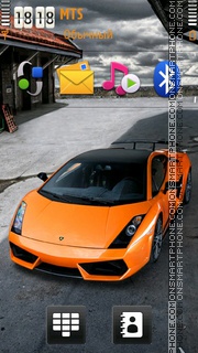 Orange Lamborghini theme screenshot