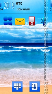 Blue Beach 01 tema screenshot