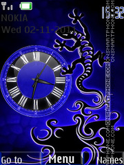 Lizzard in blue tema screenshot