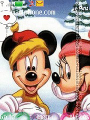 Winter Mickey Mouse tema screenshot