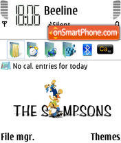 White Simpsons Theme tema screenshot