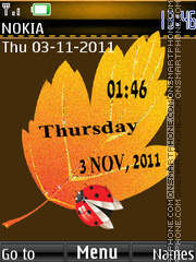 Leaf Clock 04 tema screenshot