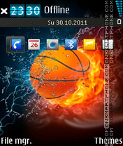 Fire N Cold Ball tema screenshot