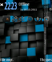 Скриншот темы Blue Cubes