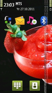 Скриншот темы Strawberry Cocktail 02