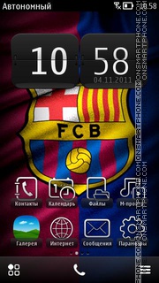 Fc Barcelona 21 theme screenshot