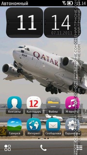 AIR C17 Qatar Flyout theme screenshot