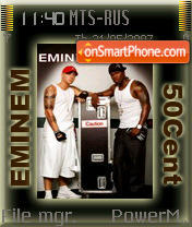 Скриншот темы Eminem and 50Cent